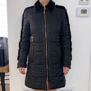 Just Cavalli Black Quilted Puffer Coat